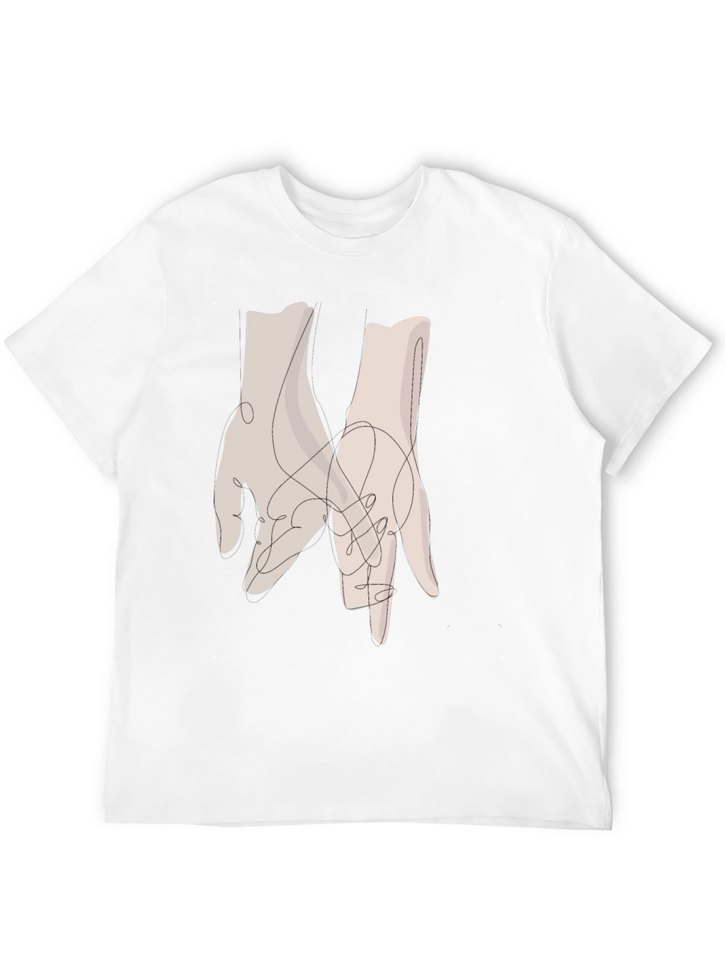 Minimalist Hands Graphic Black Tee