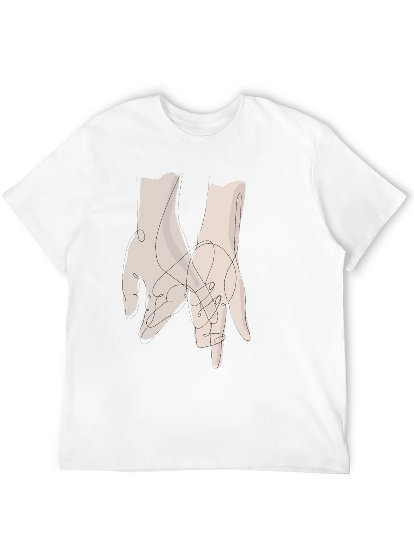 Minimalist Hands Graphic Black Tee
