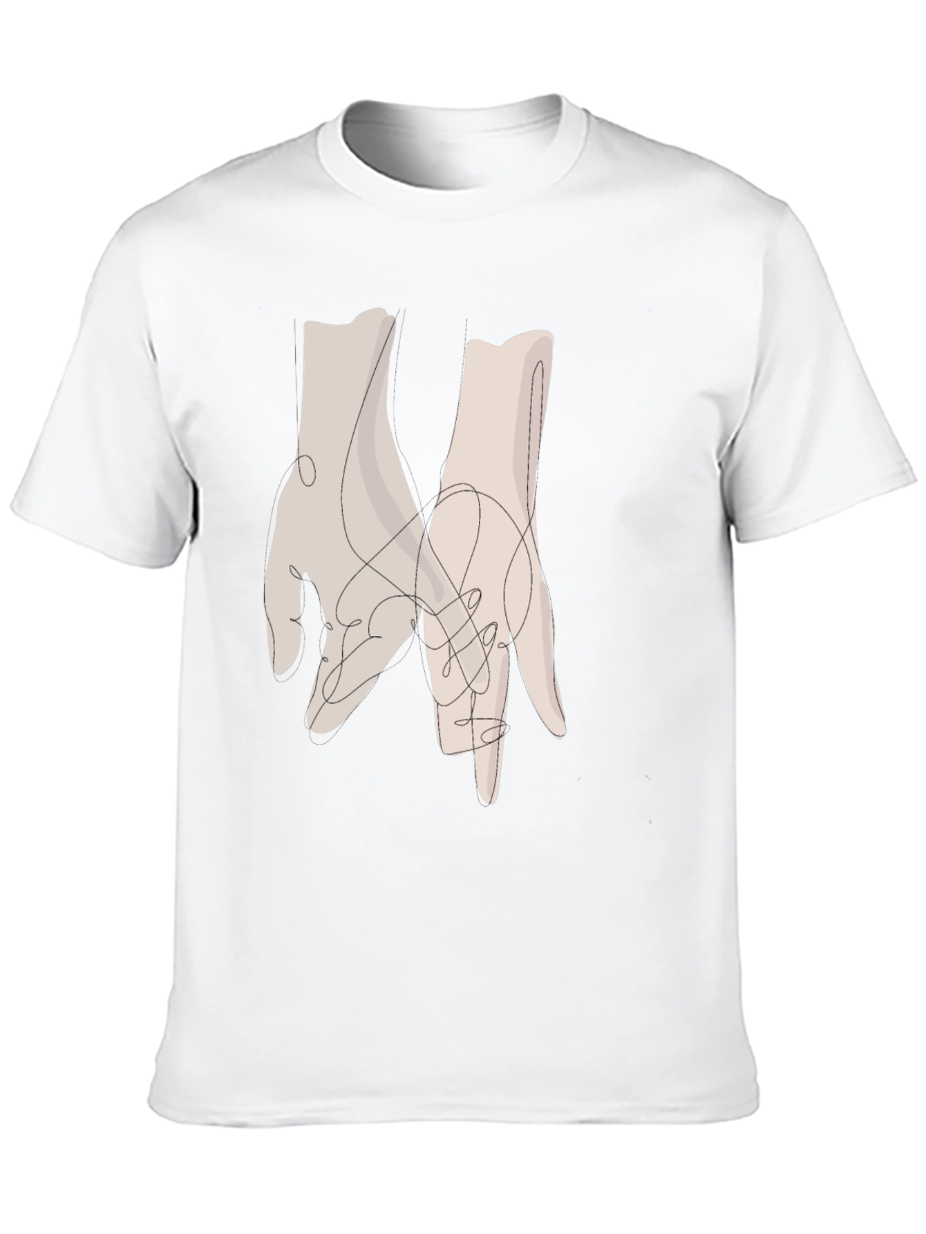 Minimalist Hands Graphic Black Tee