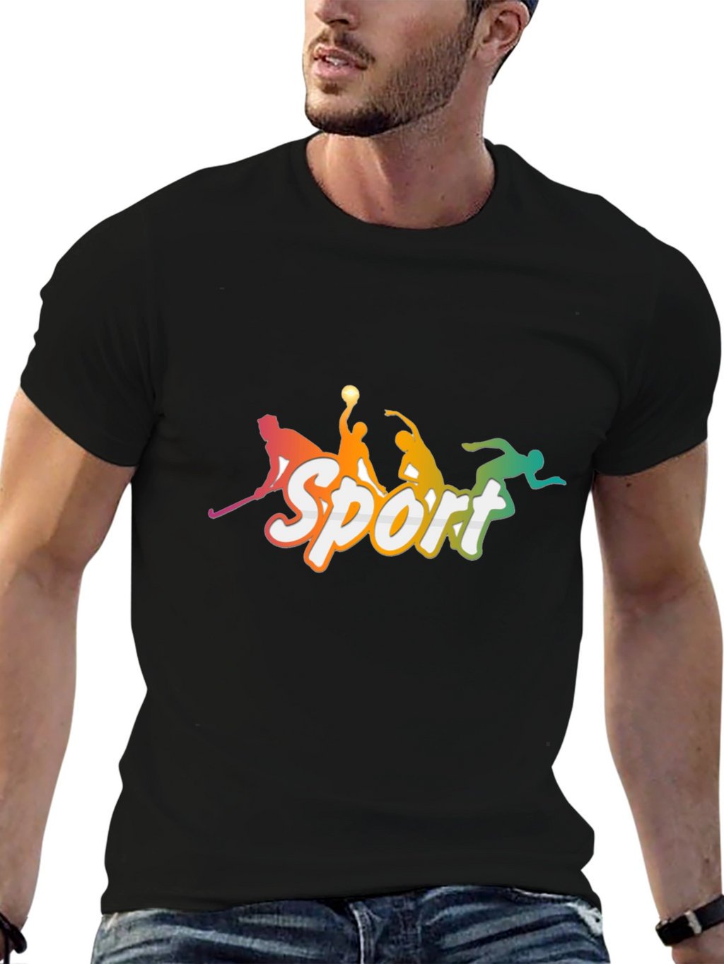 Sport Graphic Tee - Mens Black T-Shirt