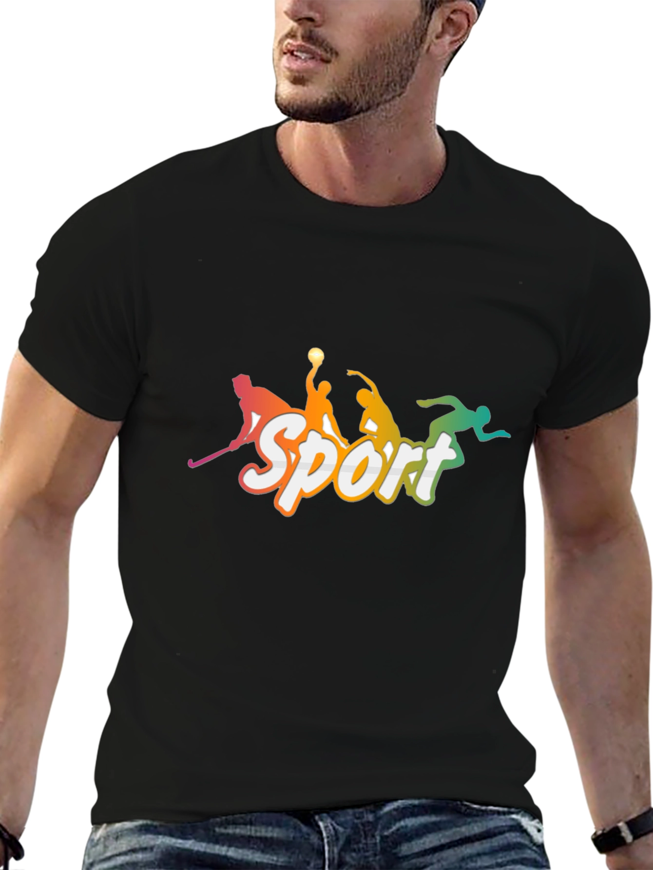Sport Graphic Tee - Mens Black T-Shirt