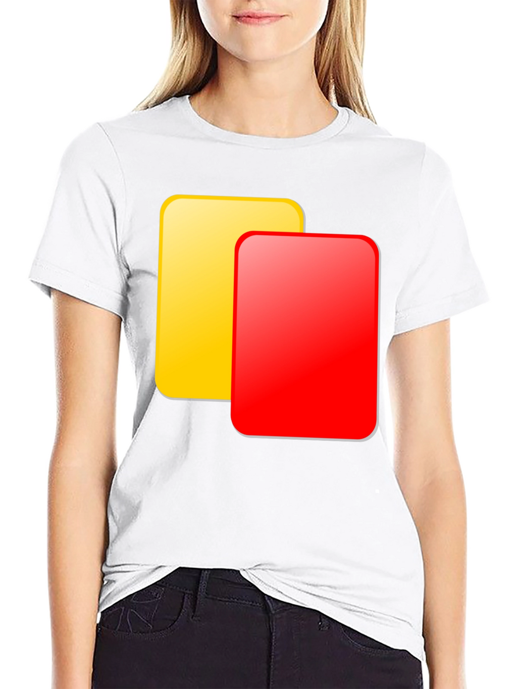 Soccer Referee Yellow and Red Card T-Shirt