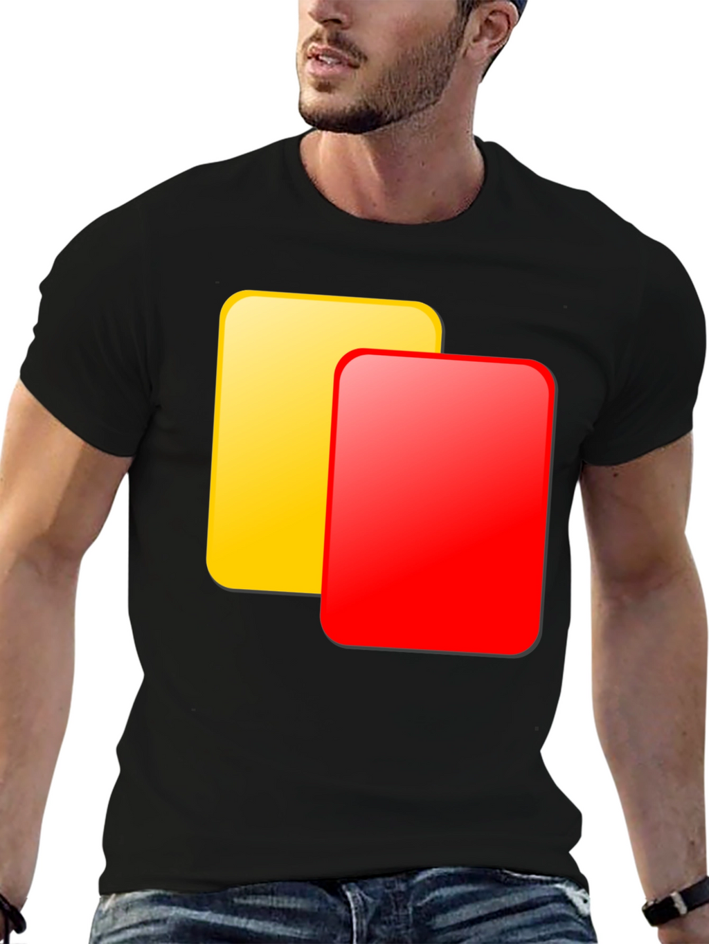 Soccer Referee Yellow and Red Card T-Shirt