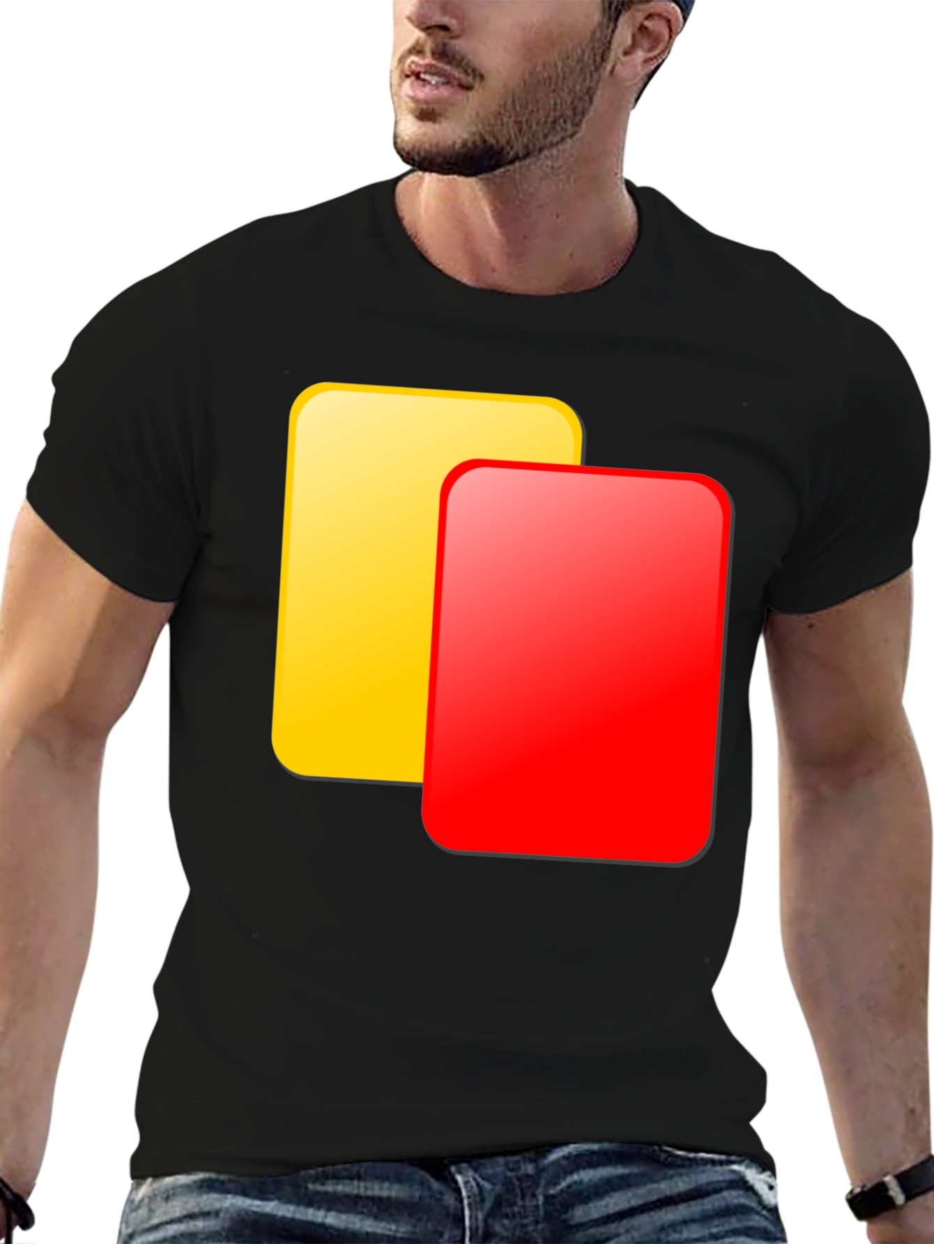 Soccer Referee Yellow and Red Card T-Shirt