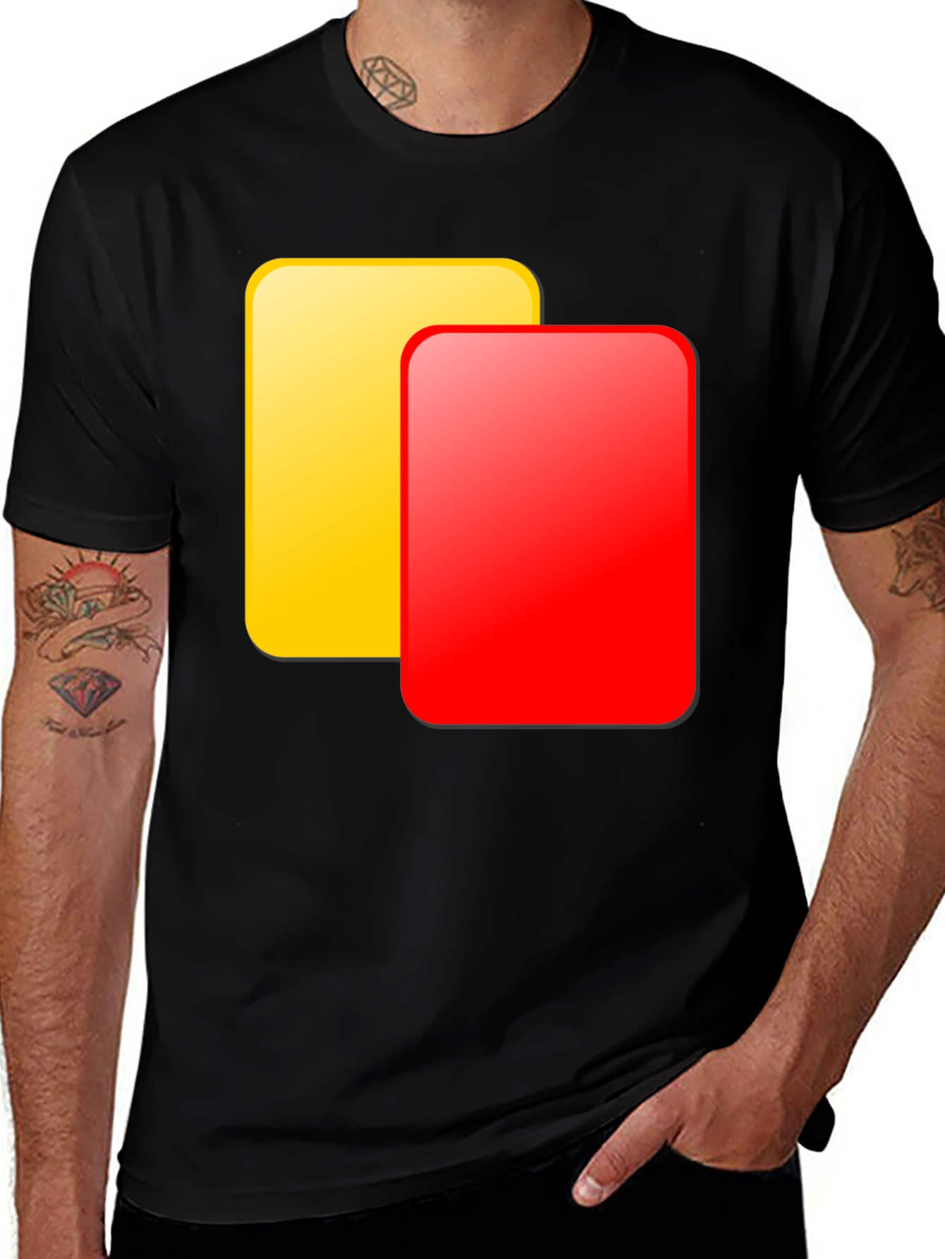 Soccer Referee Yellow and Red Card T-Shirt