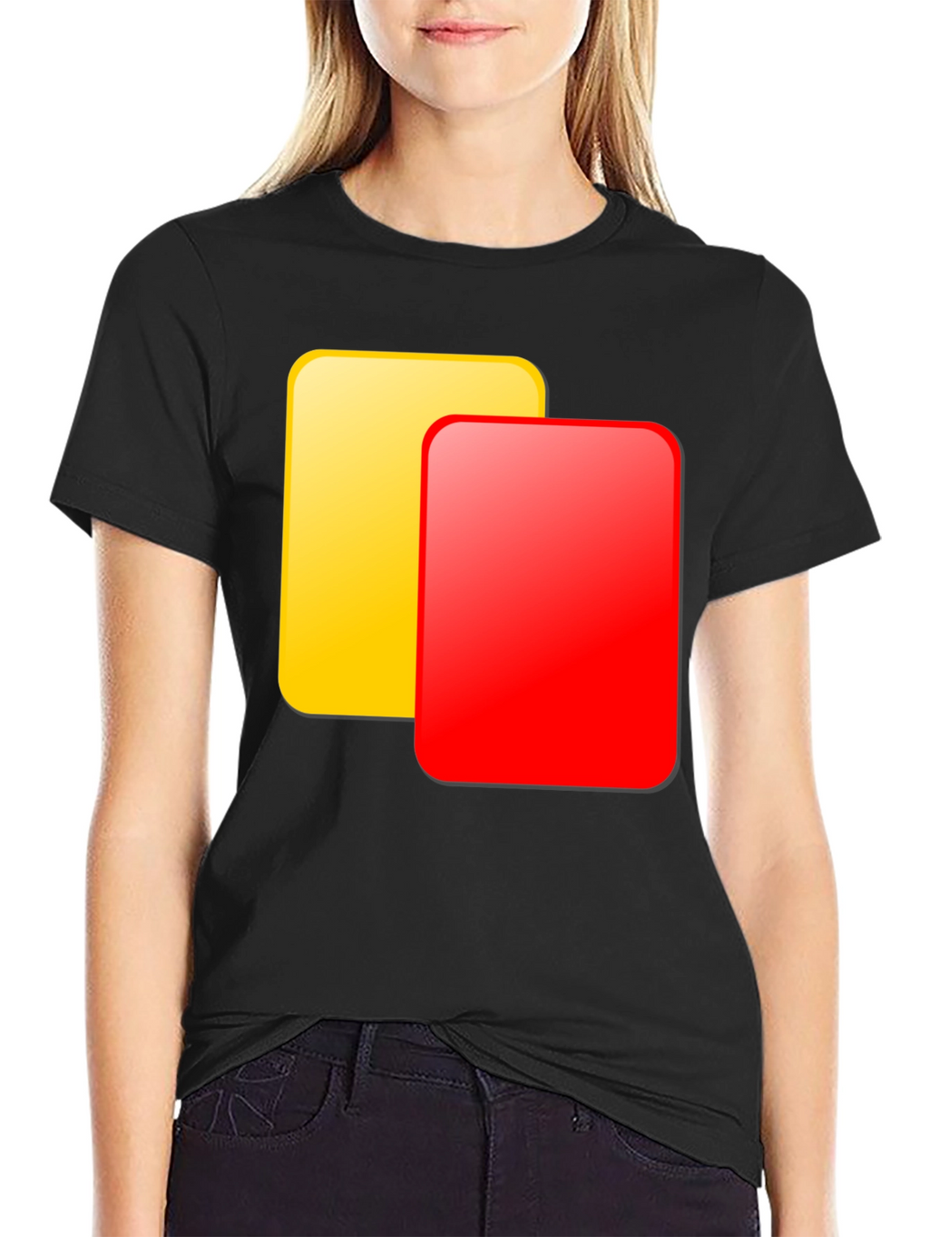 Soccer Referee Yellow and Red Card T-Shirt