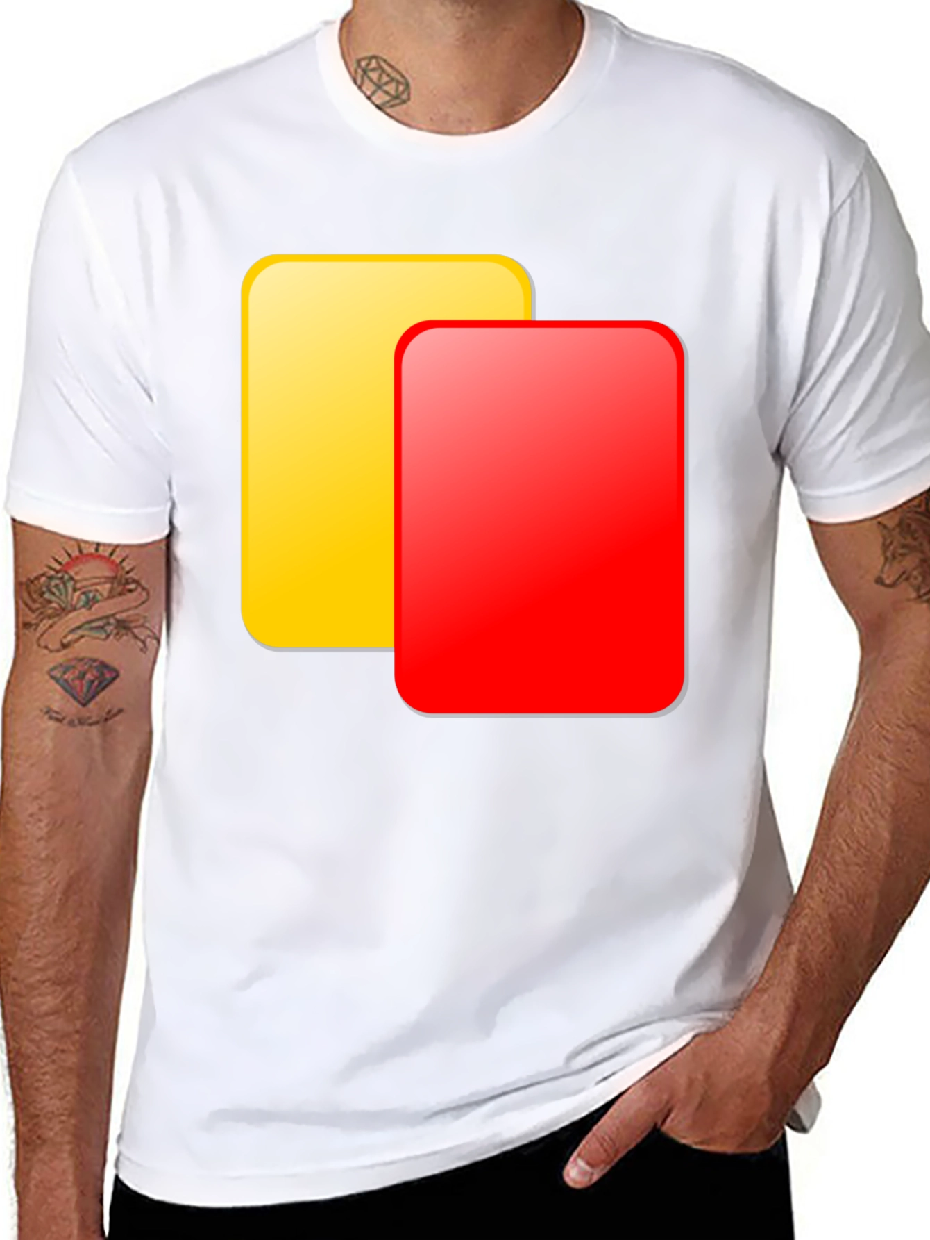 Soccer Referee Yellow and Red Card T-Shirt