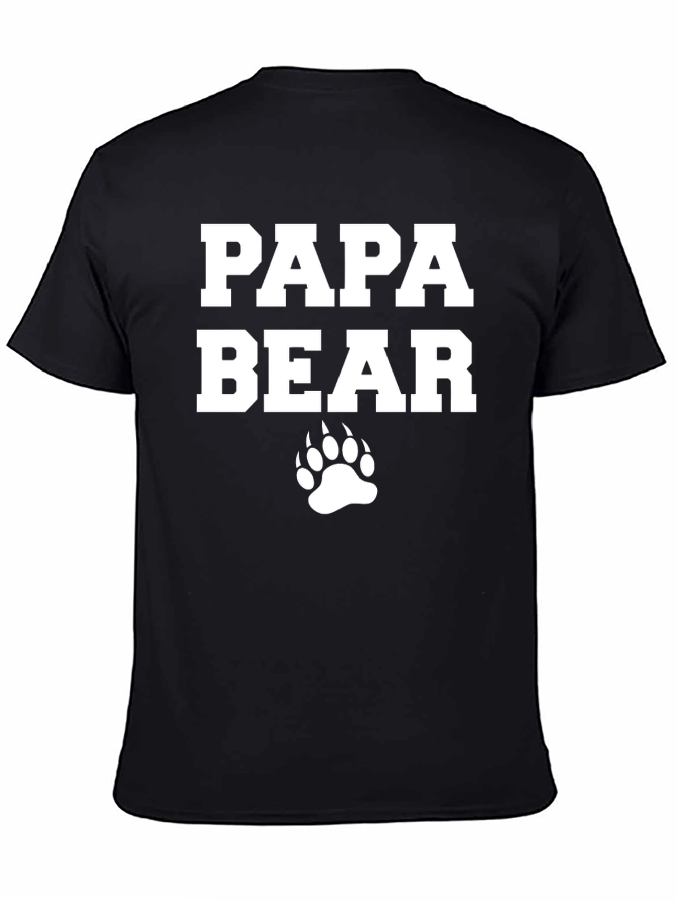 Papa Bear Graphic Tee - Mens Black T-Shirt