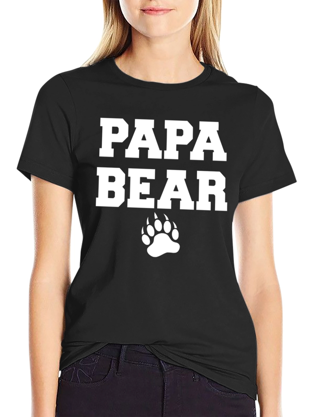 Papa Bear Graphic Tee - Mens Black T-Shirt