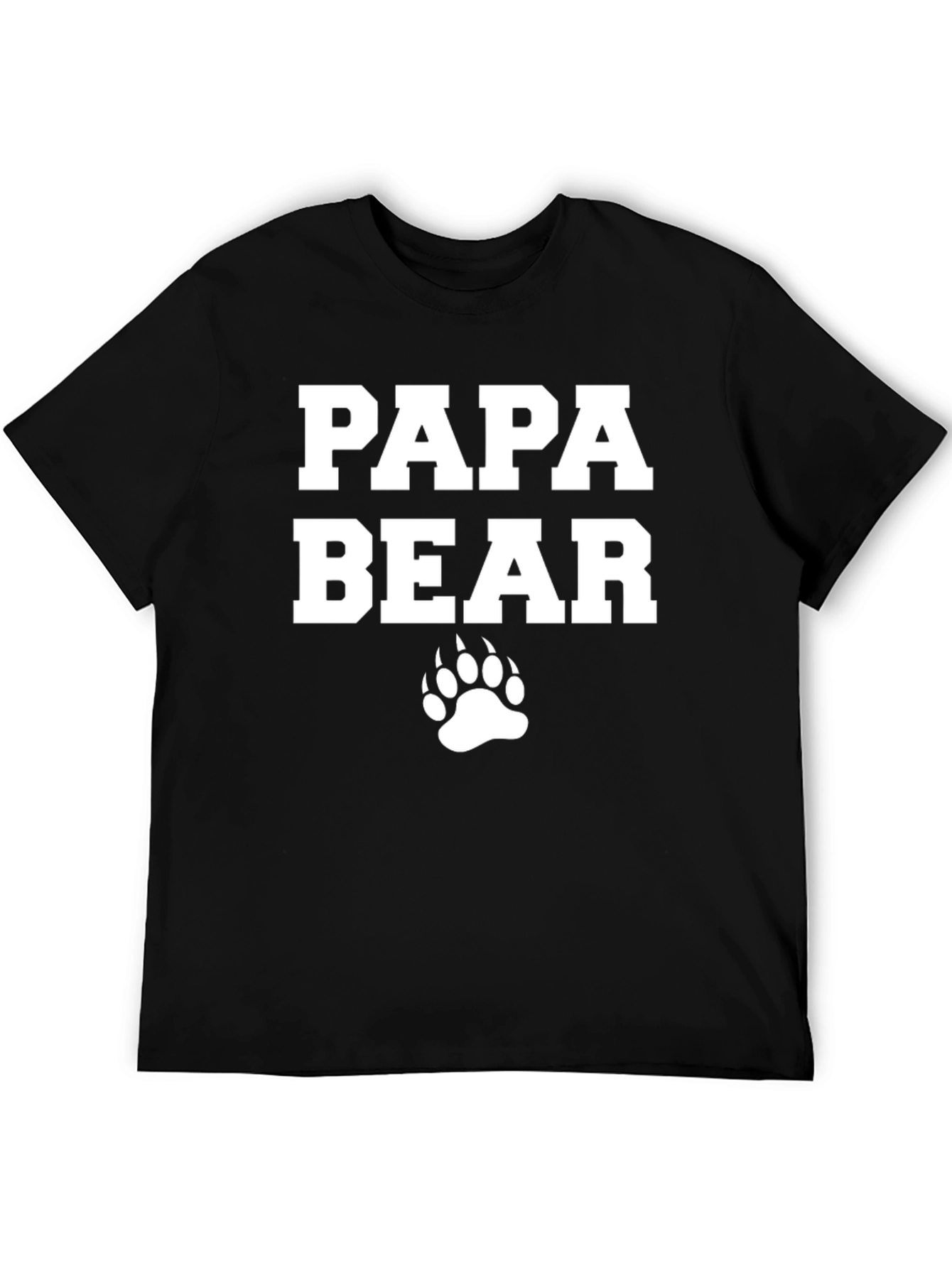 Papa Bear Graphic Tee - Mens Black T-Shirt