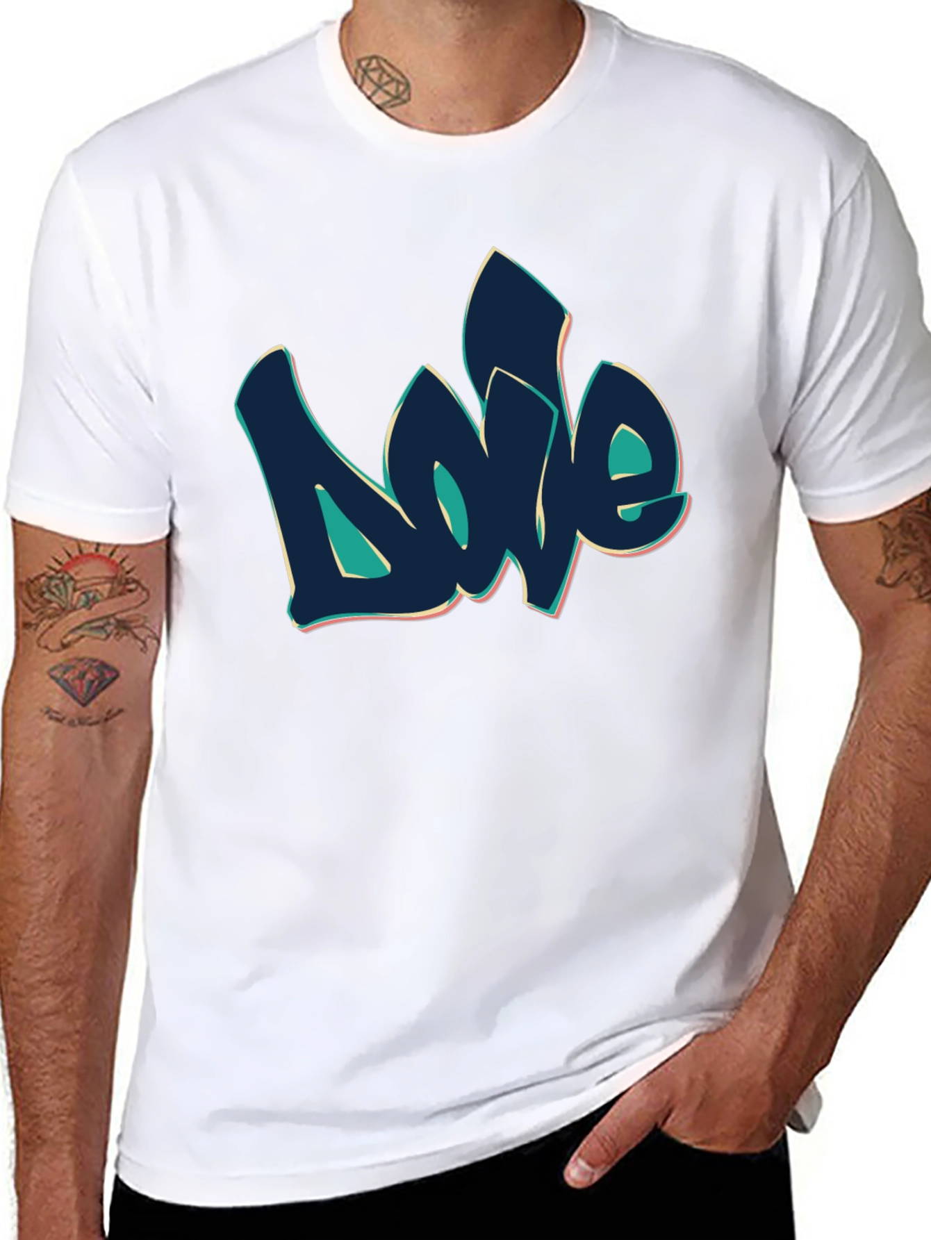 Graffiti Love Black T-Shirt - Urban Style