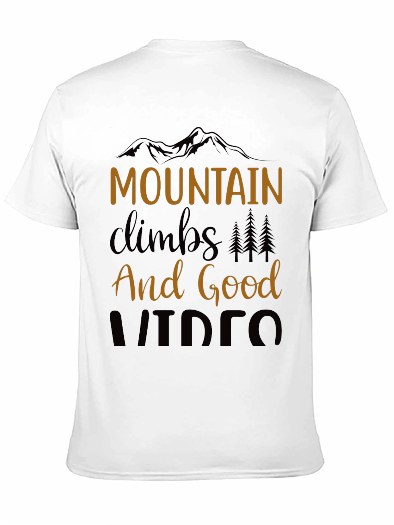 Mountain Climbs and Good Videos Black T-Shirt