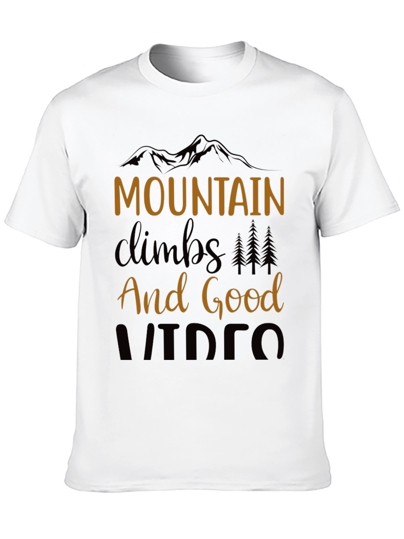 Mountain Climbs and Good Videos Black T-Shirt