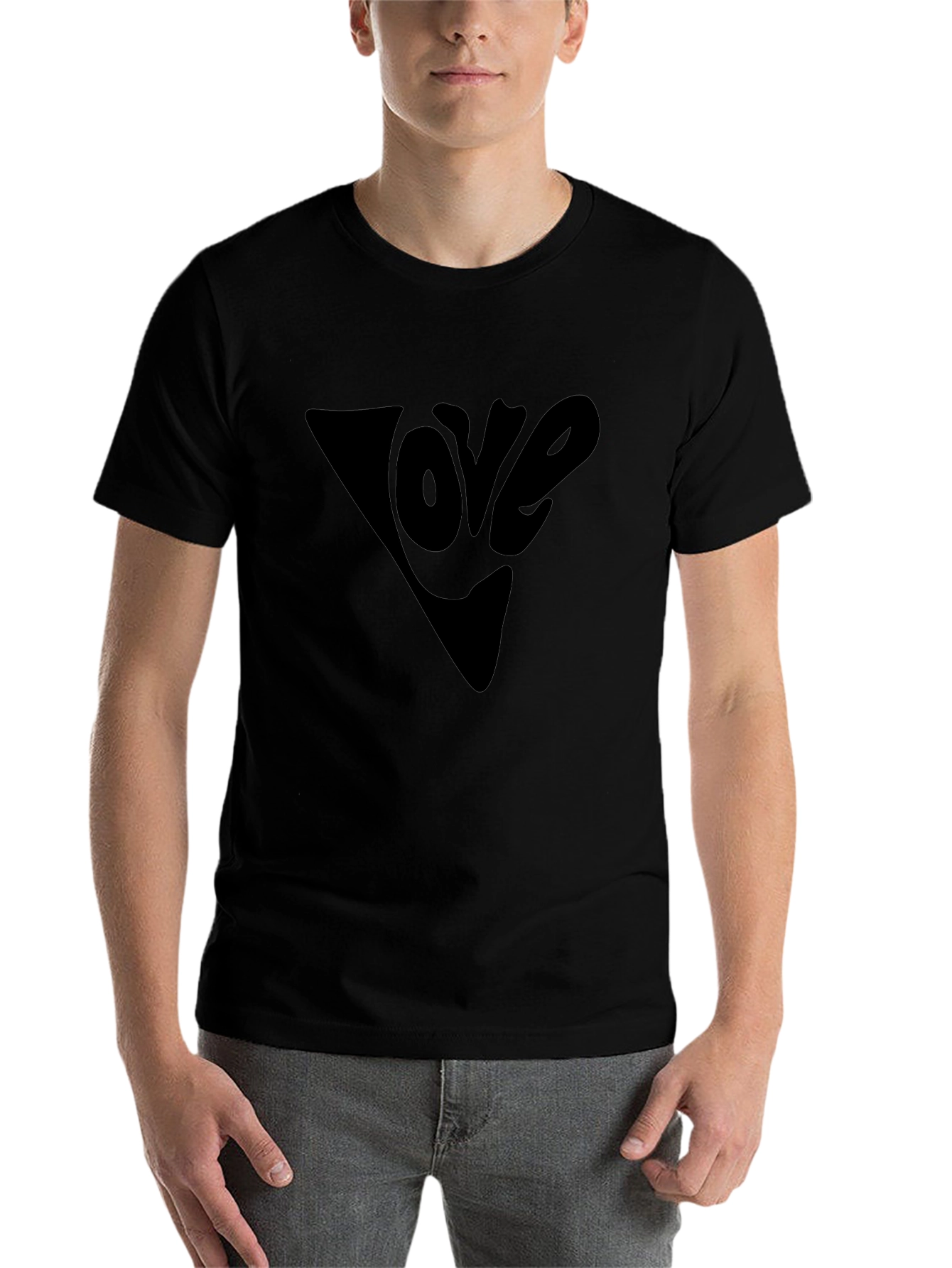 Love Graphic Tee - Stylish Black T-Shirt for Men