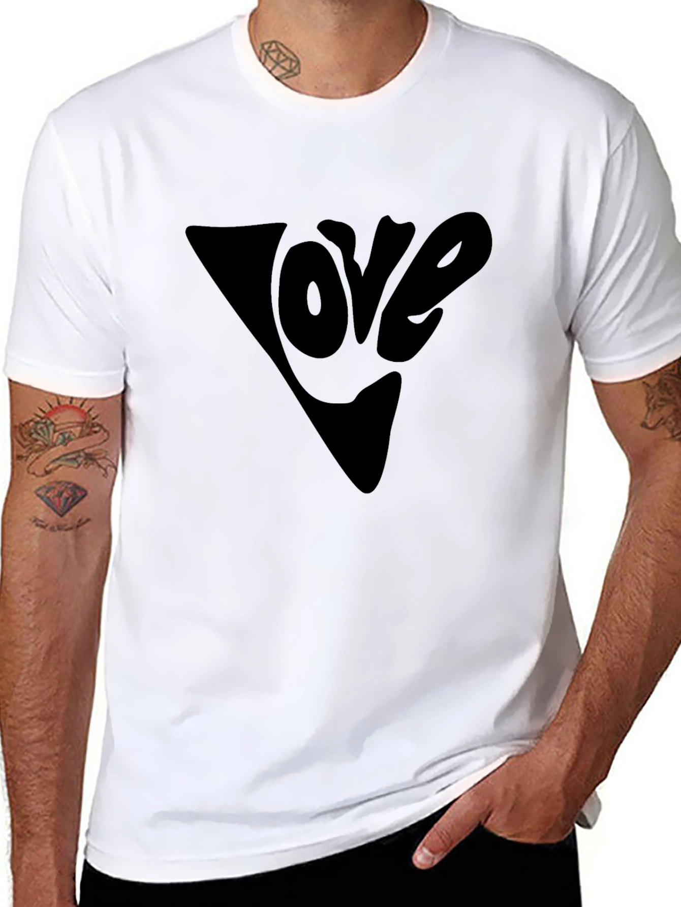 Love Graphic Tee - Stylish Black T-Shirt for Men