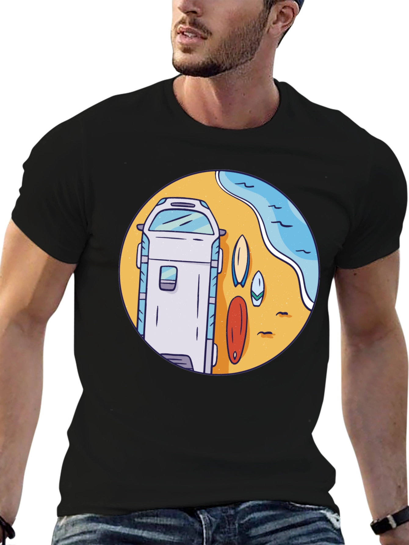 Surf Van Graphic T-Shirt - Beach Vibes