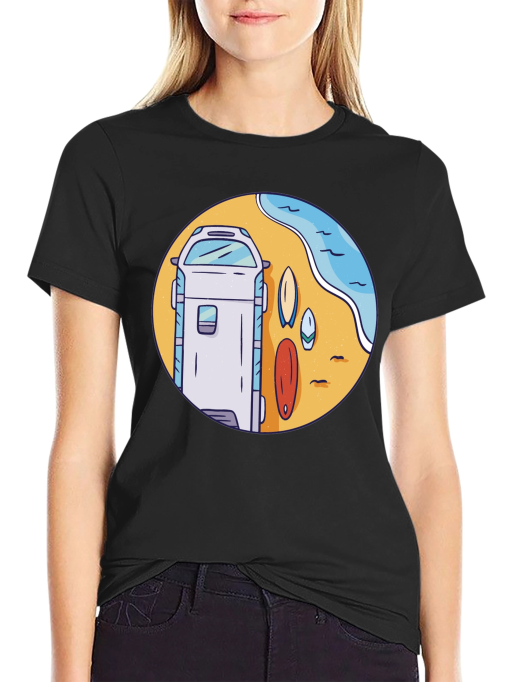 Surf Van Graphic T-Shirt - Beach Vibes