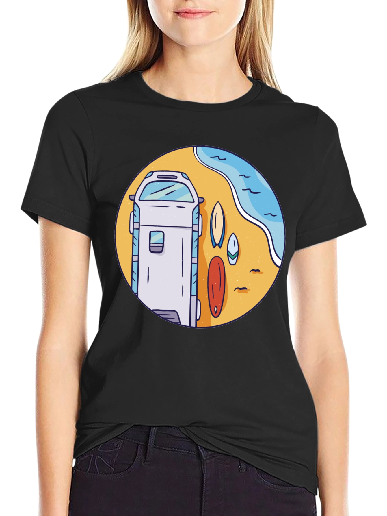 Surf Van Graphic T-Shirt - Beach Vibes