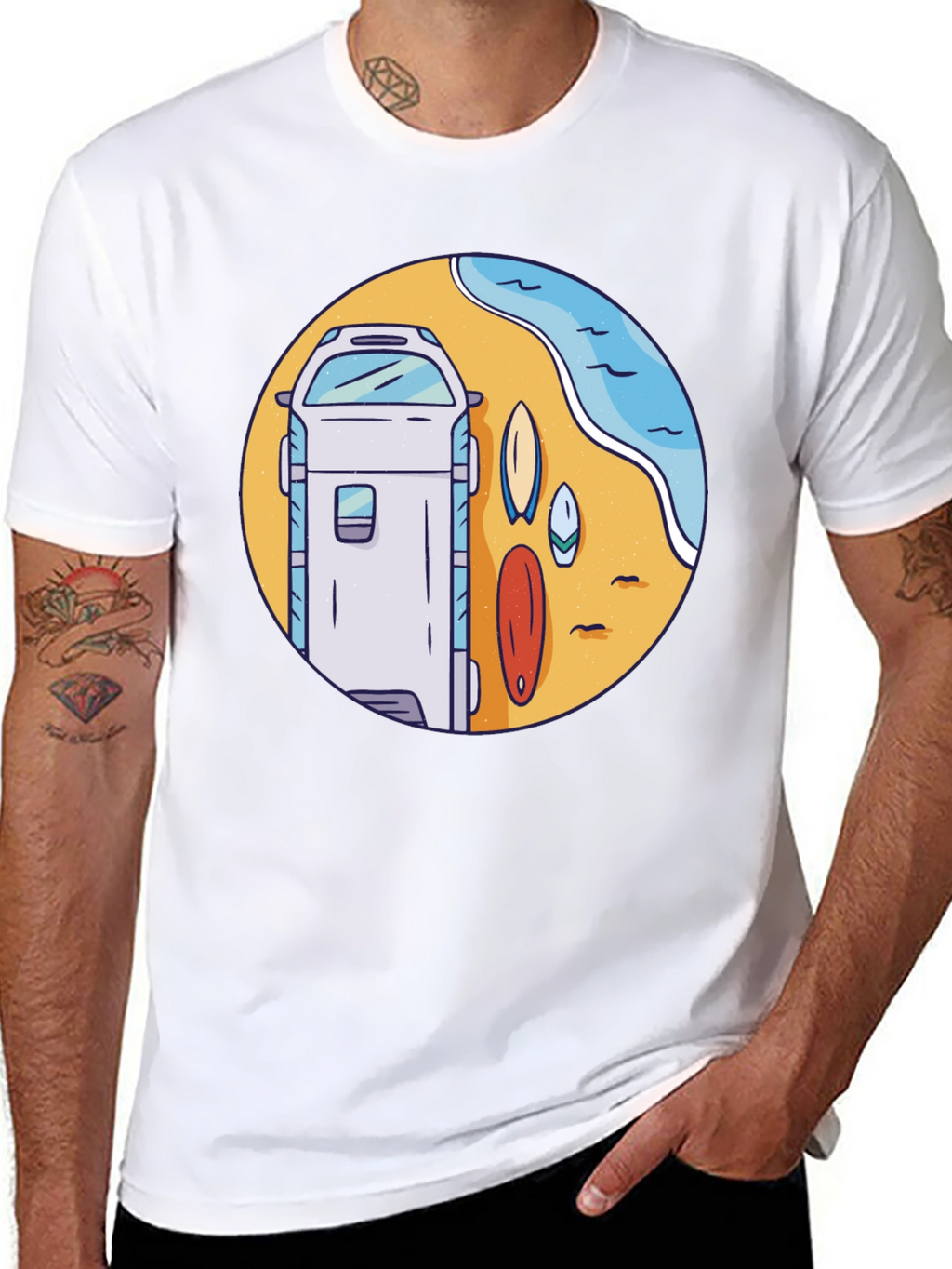 Surf Van Graphic T-Shirt - Beach Vibes