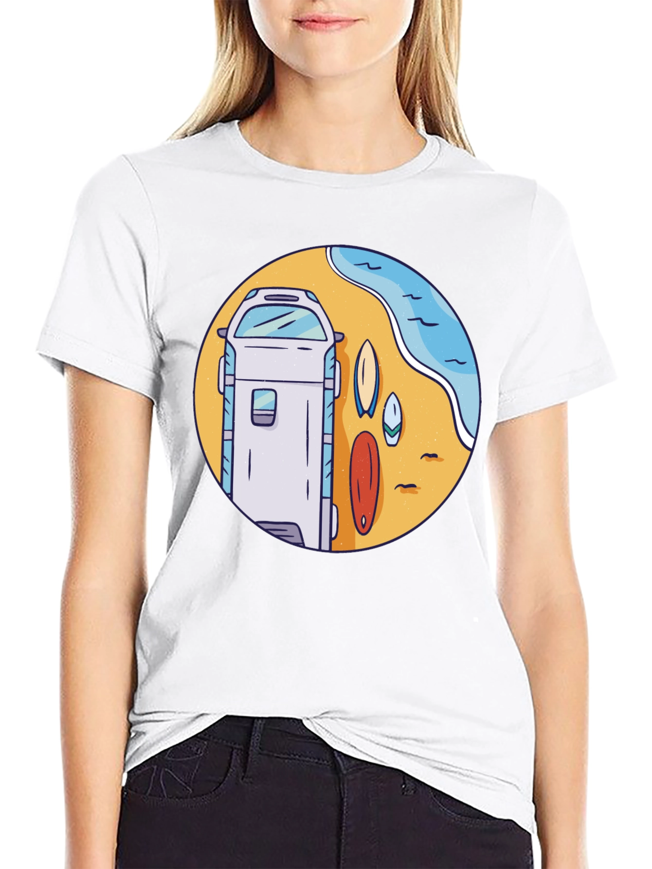 Surf Van Graphic T-Shirt - Beach Vibes