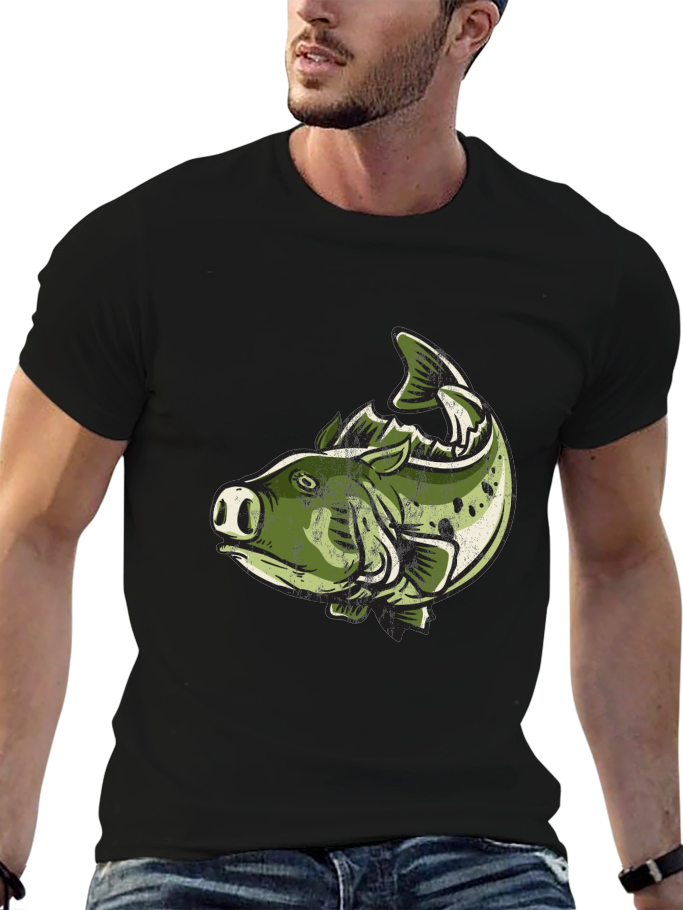 Pig Fish Graphic Tee - Unique Design