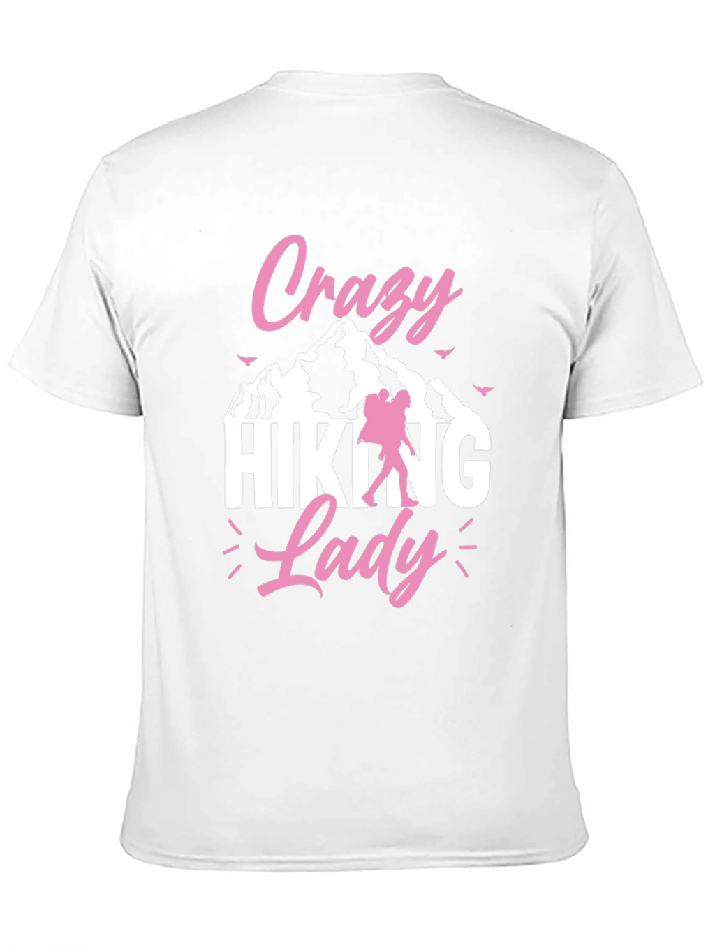 Crazy Hiking Lady Black T-Shirt