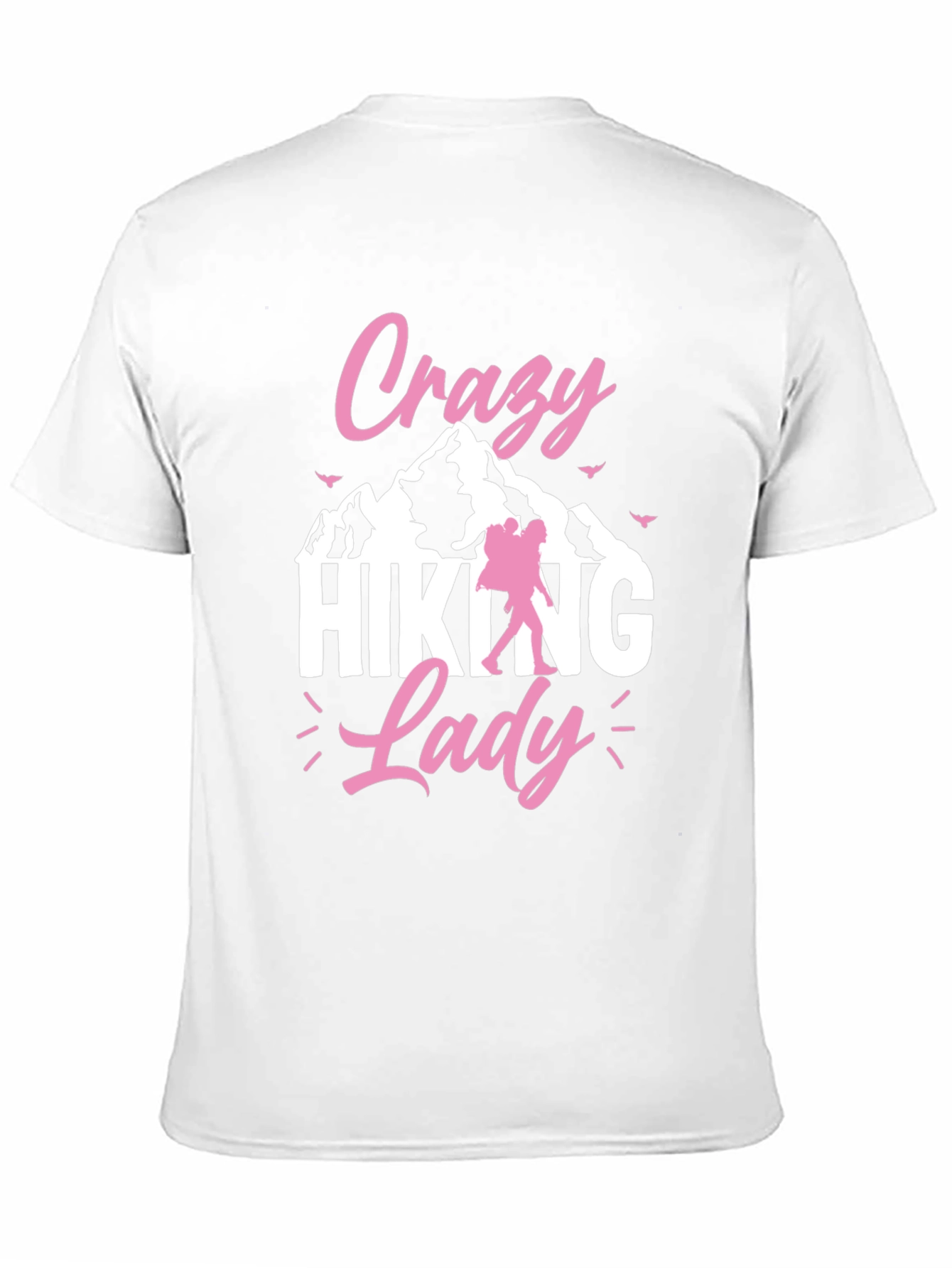 Crazy Hiking Lady Black T-Shirt