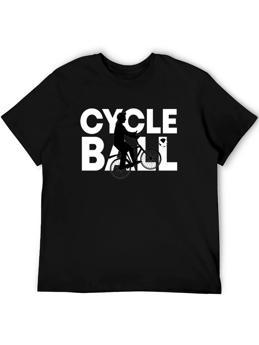 Cycle Ball Graphic Tee - Black Cotton Blend