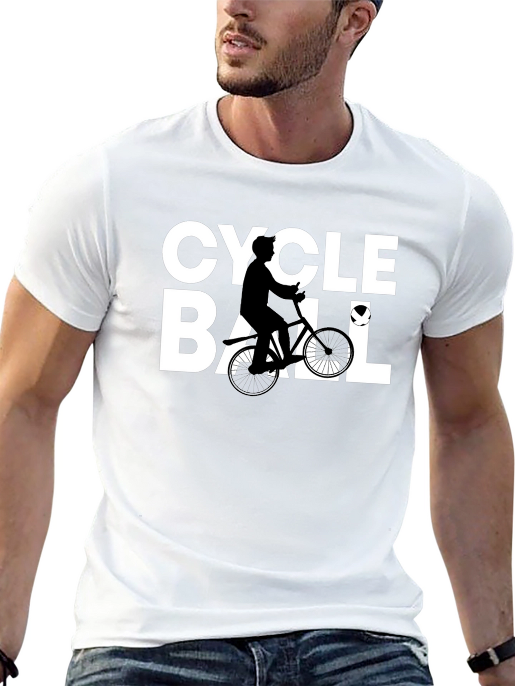 Cycle Ball Graphic Tee - Black Cotton Blend