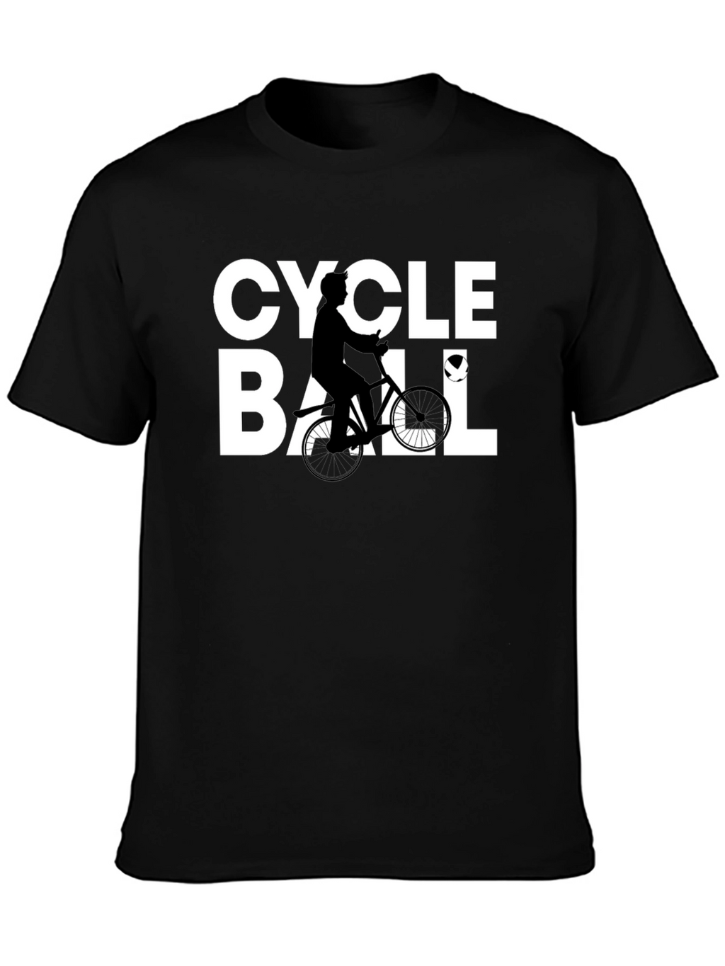 Cycle Ball Graphic Tee - Black Cotton Blend