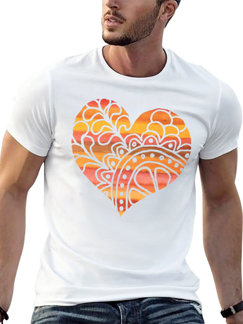 Boho Heart Graphic Tee - Unique Design