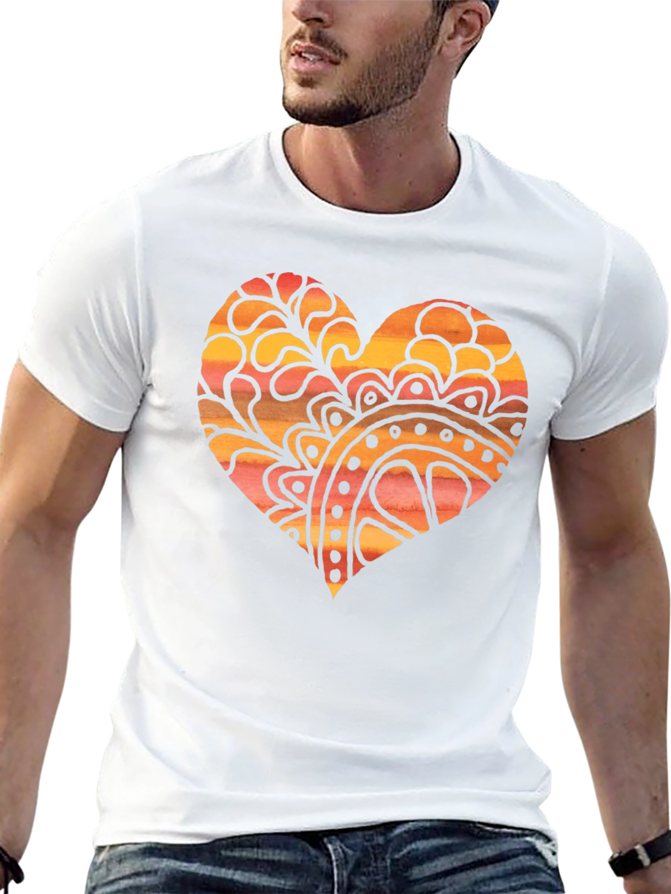 Boho Heart Graphic Tee - Unique Design