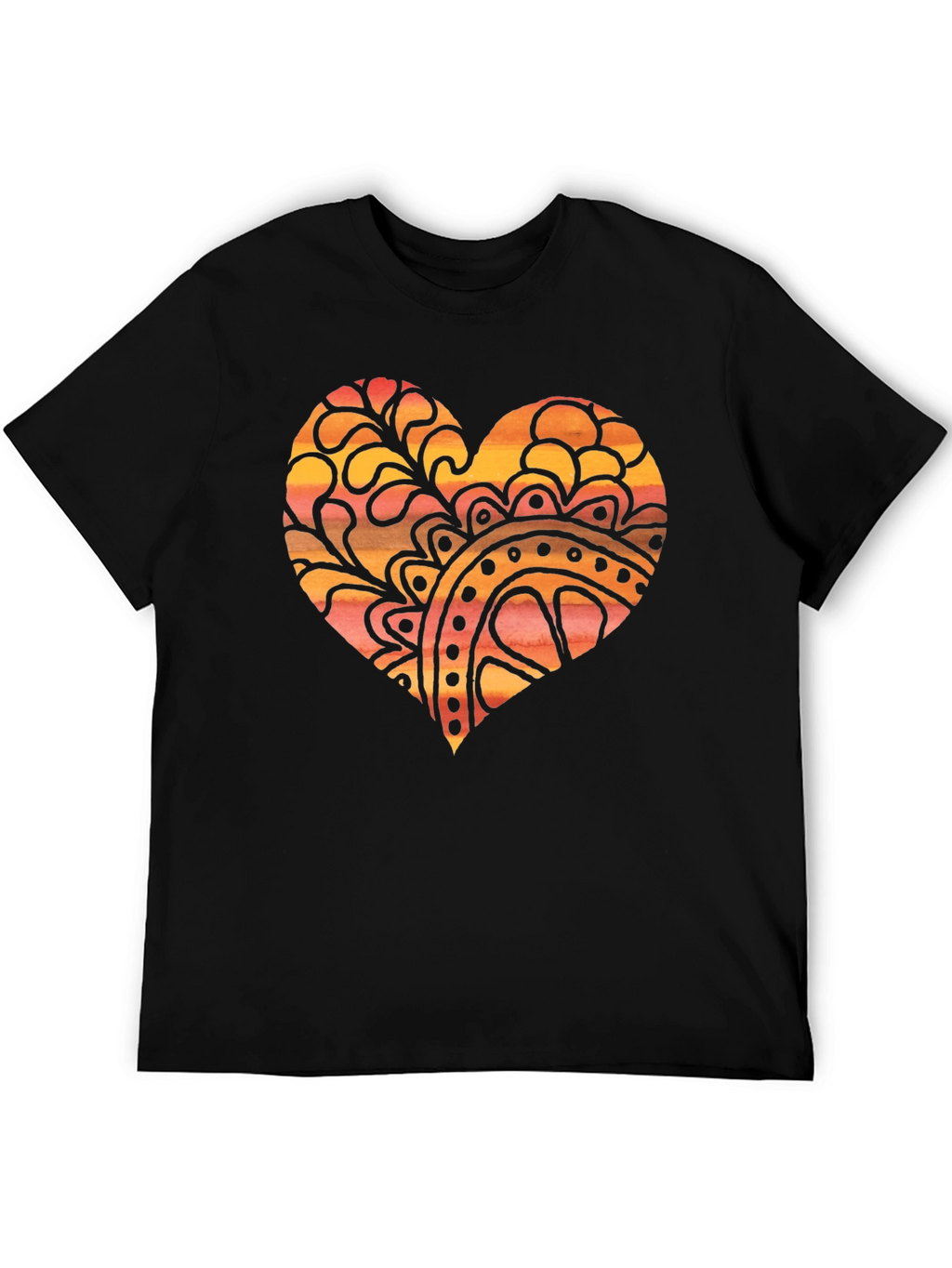 Boho Heart Graphic Tee - Unique Design