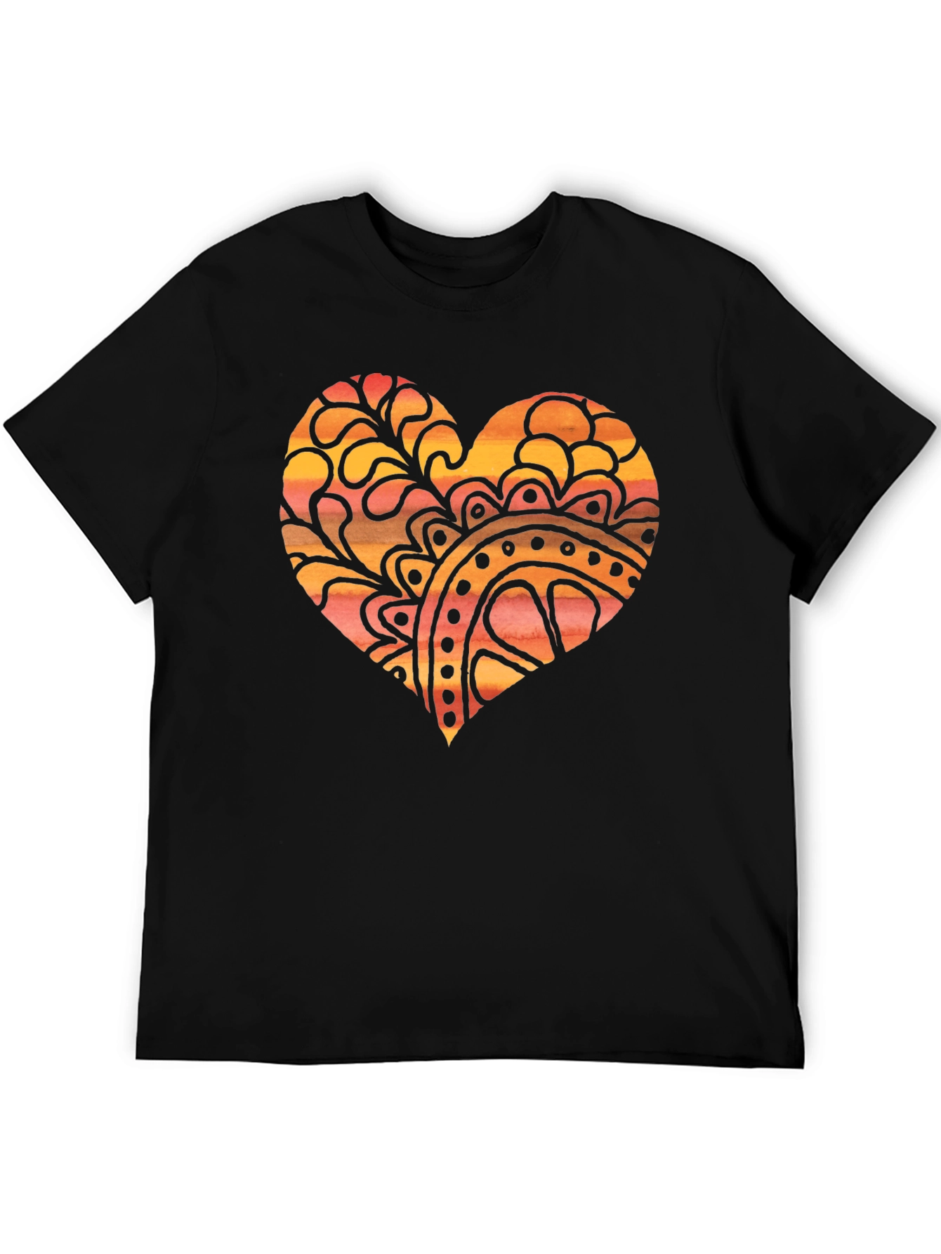Boho Heart Graphic Tee - Unique Design