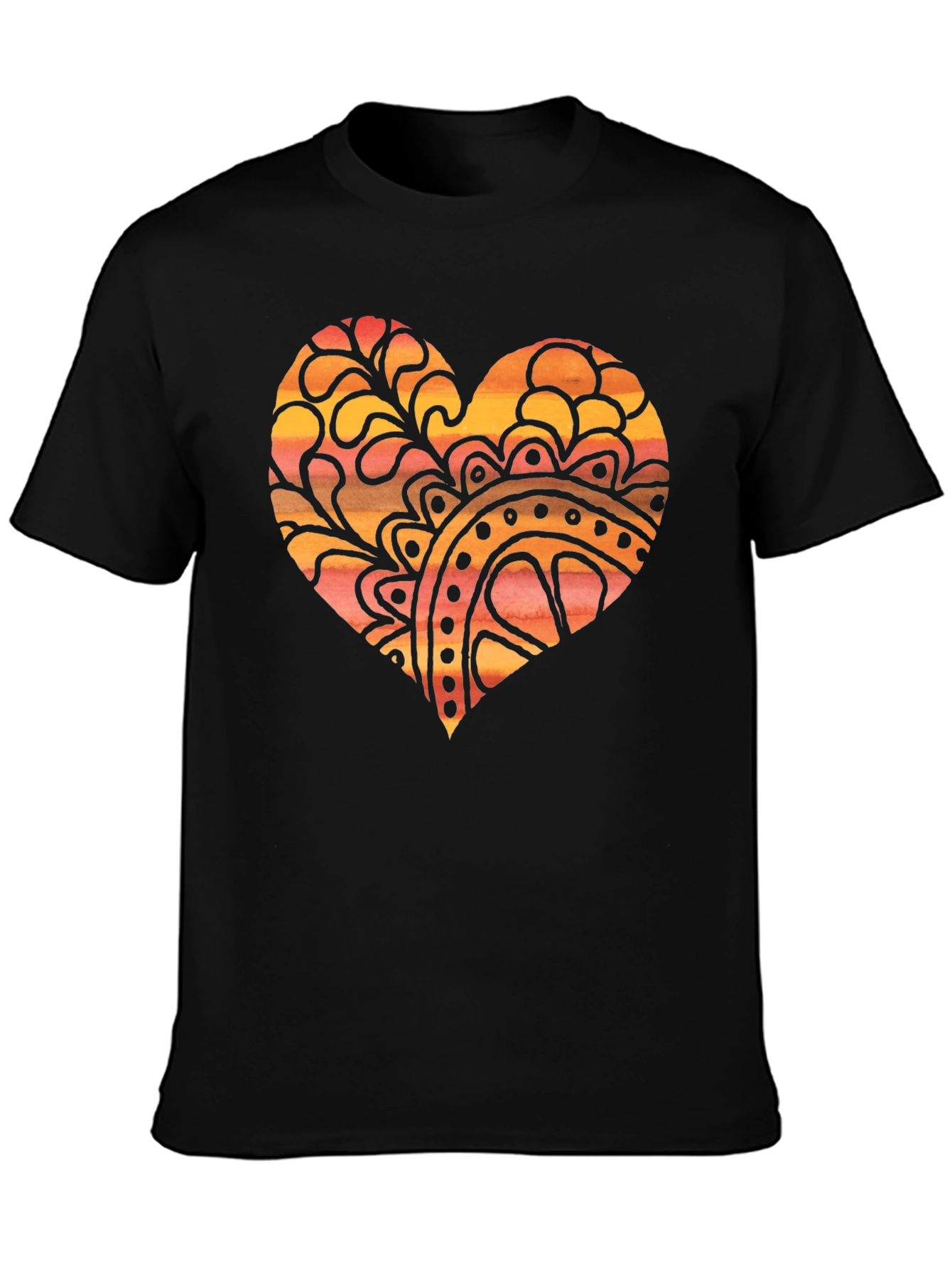 Boho Heart Graphic Tee - Unique Design