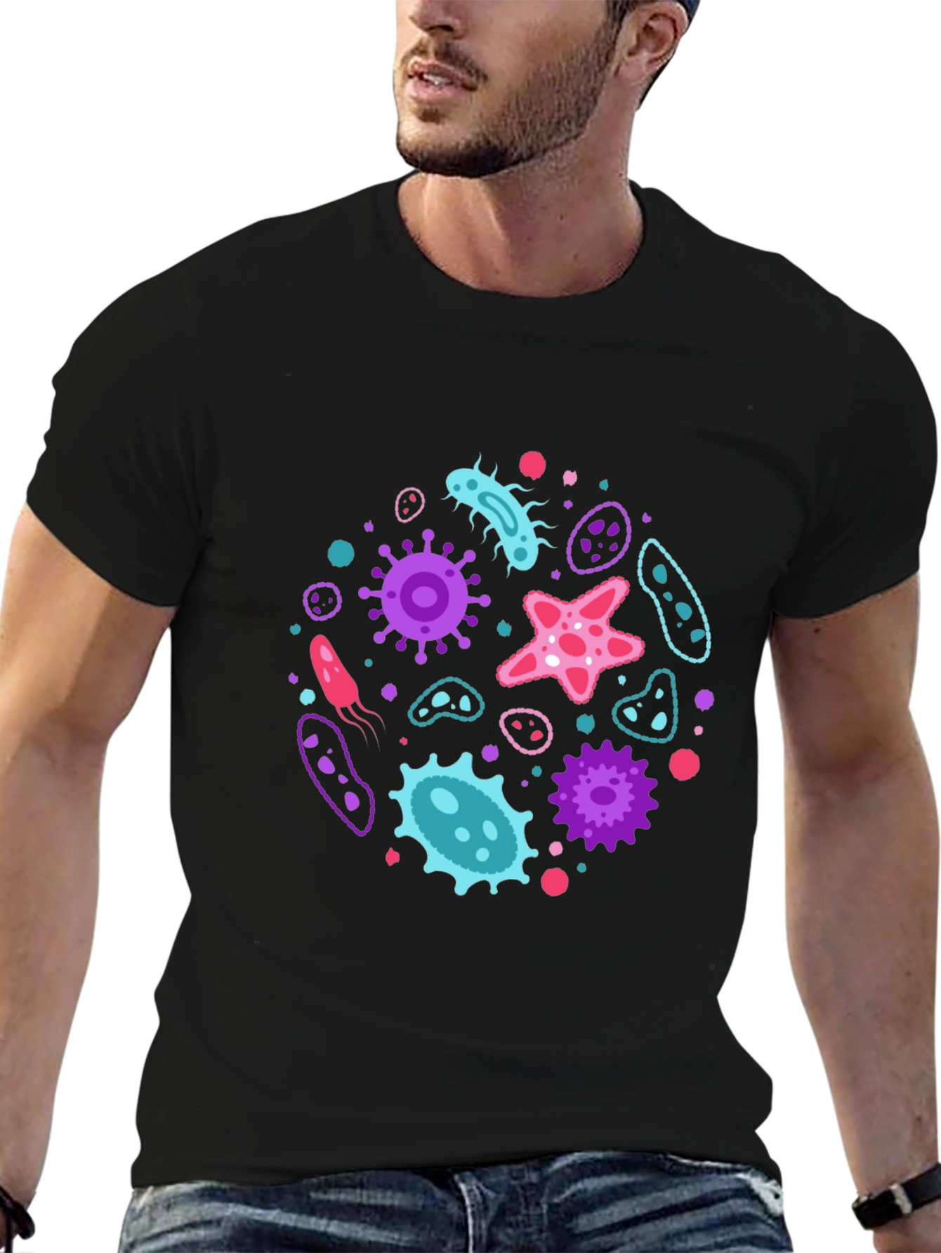 Microbe Mania T-Shirt - Funky Bacterium Design