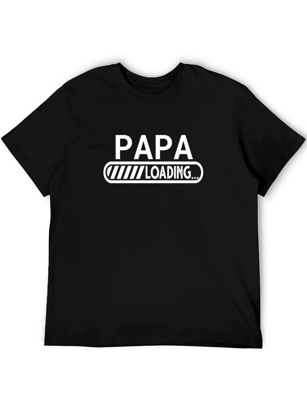 Papa Loading Funny Black T-Shirt - Fathers Day Gift