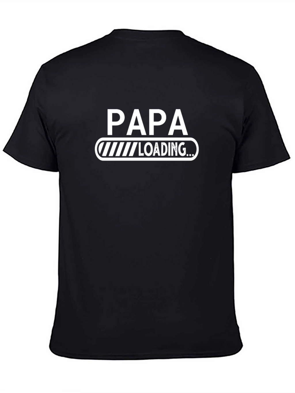Papa Loading Funny Black T-Shirt - Fathers Day Gift