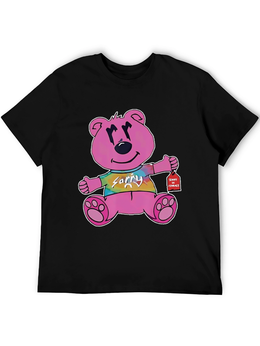 Novelty Graphic Tee: Pink Bear Sorry in Advance