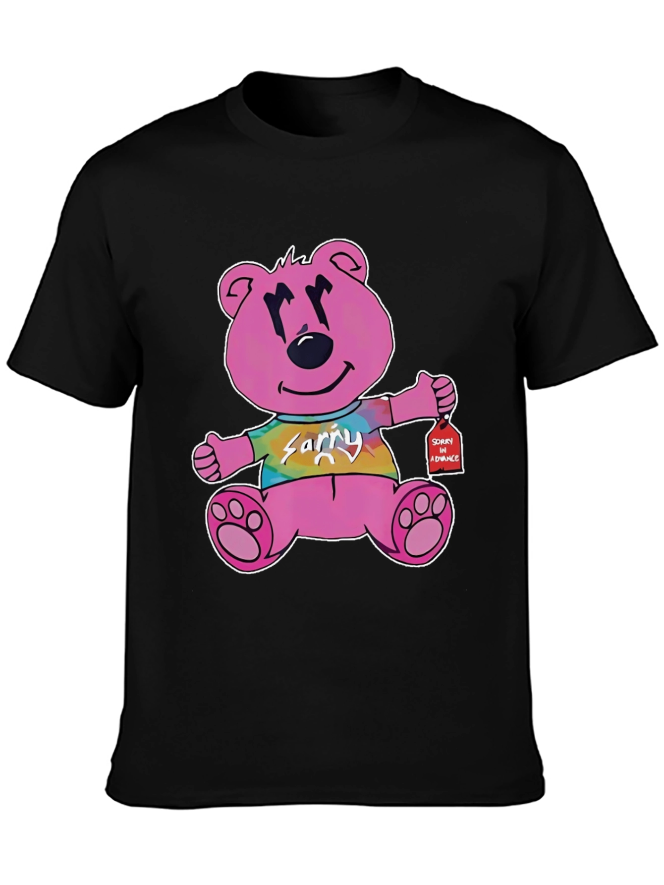 Novelty Graphic Tee: Pink Bear Sorry in Advance
