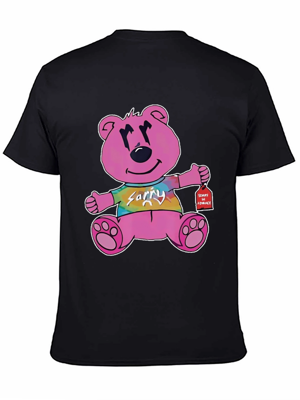 Novelty Graphic Tee: Pink Bear Sorry in Advance