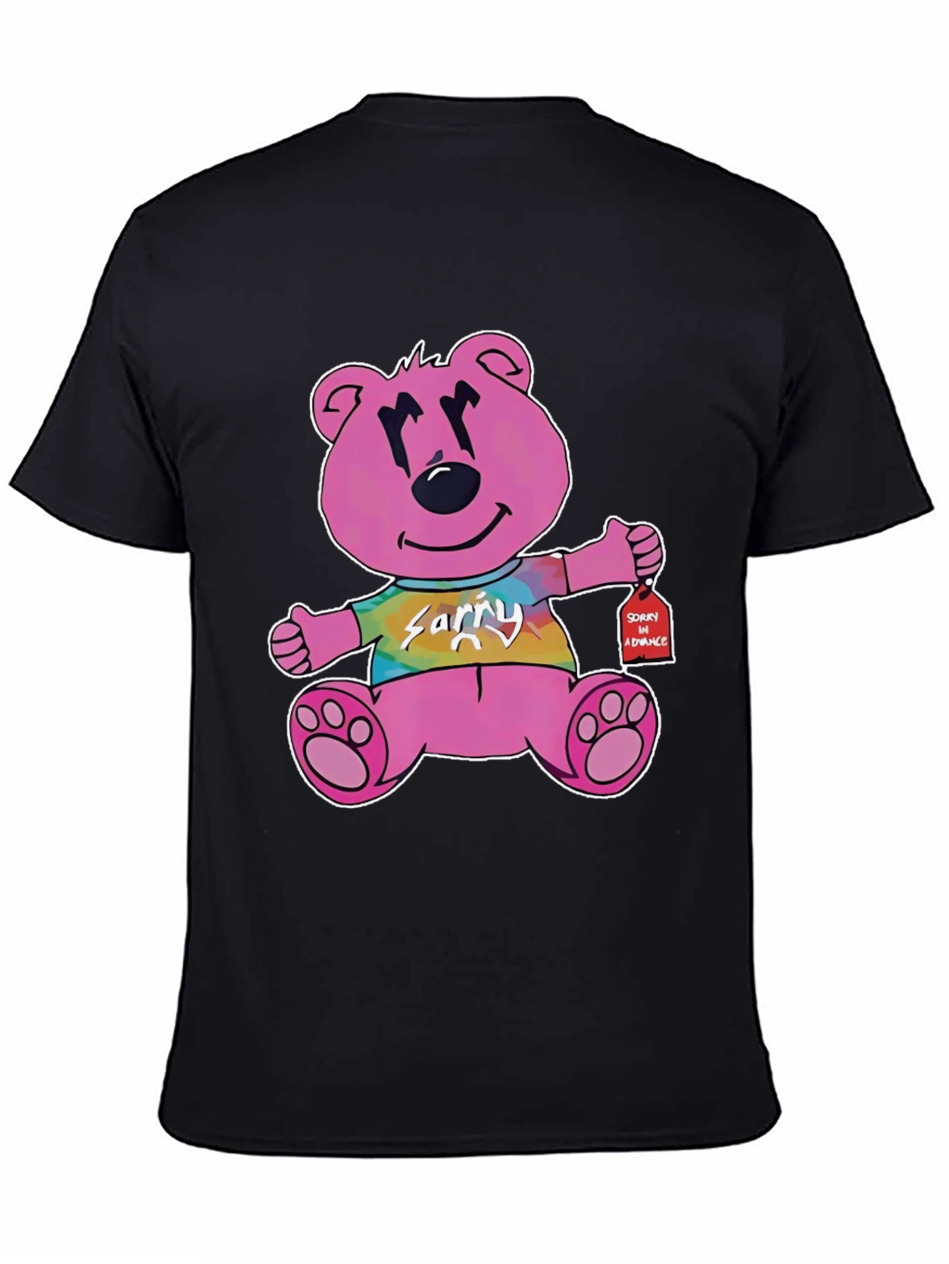 Novelty Graphic Tee: Pink Bear Sorry in Advance