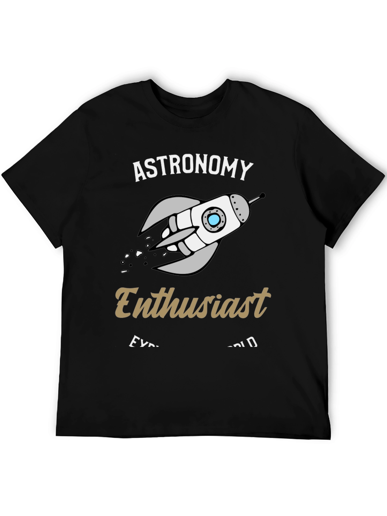 Astronomy Enthusiast Black T-Shirt