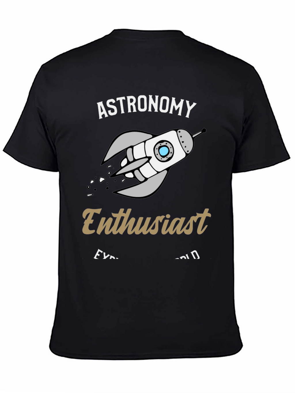Astronomy Enthusiast Black T-Shirt