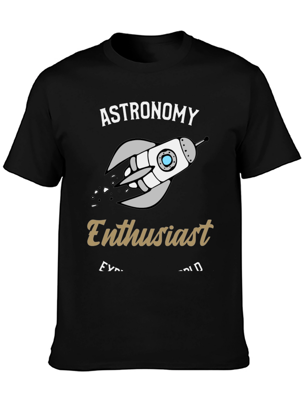Astronomy Enthusiast Black T-Shirt