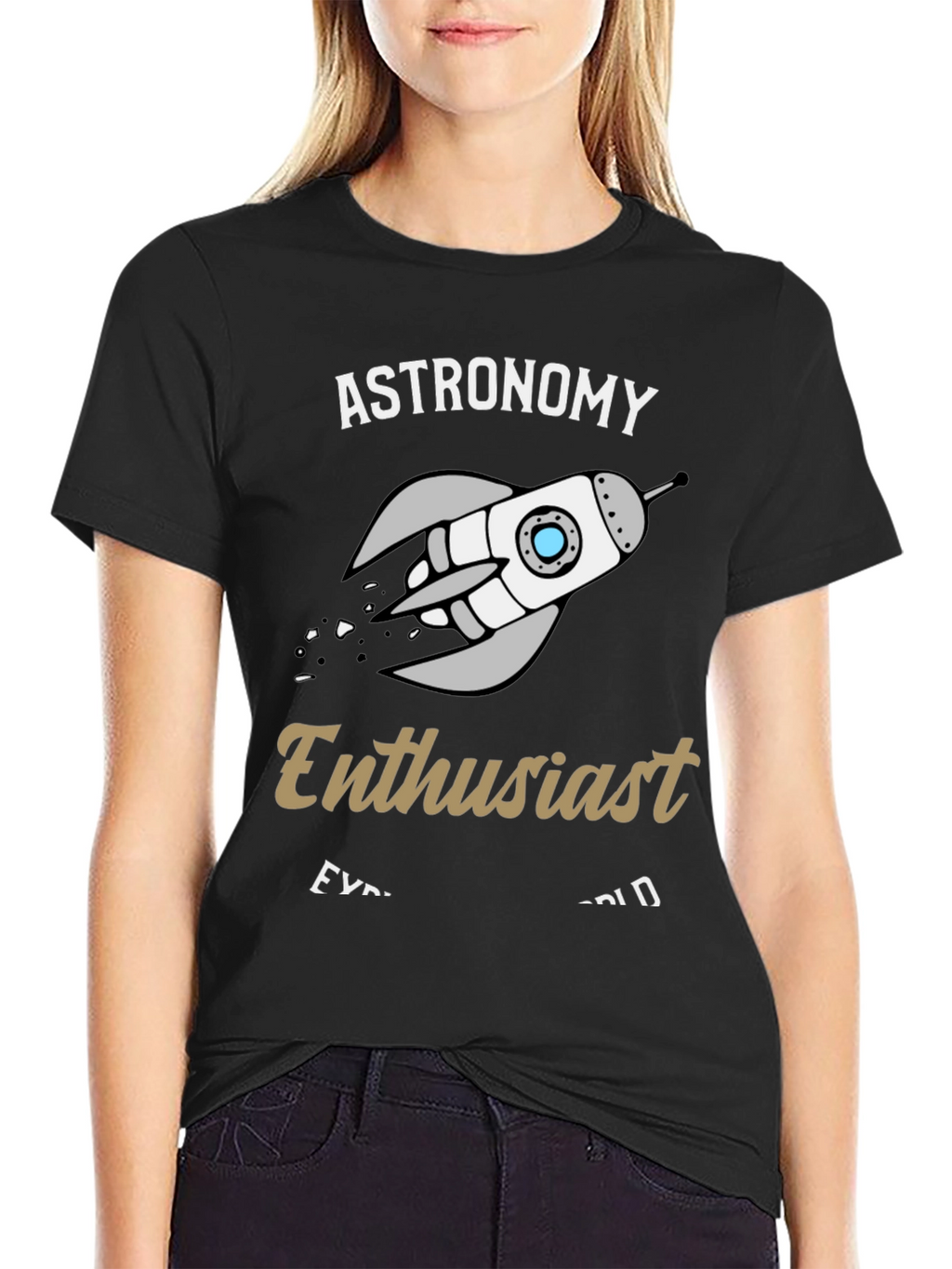Astronomy Enthusiast Black T-Shirt