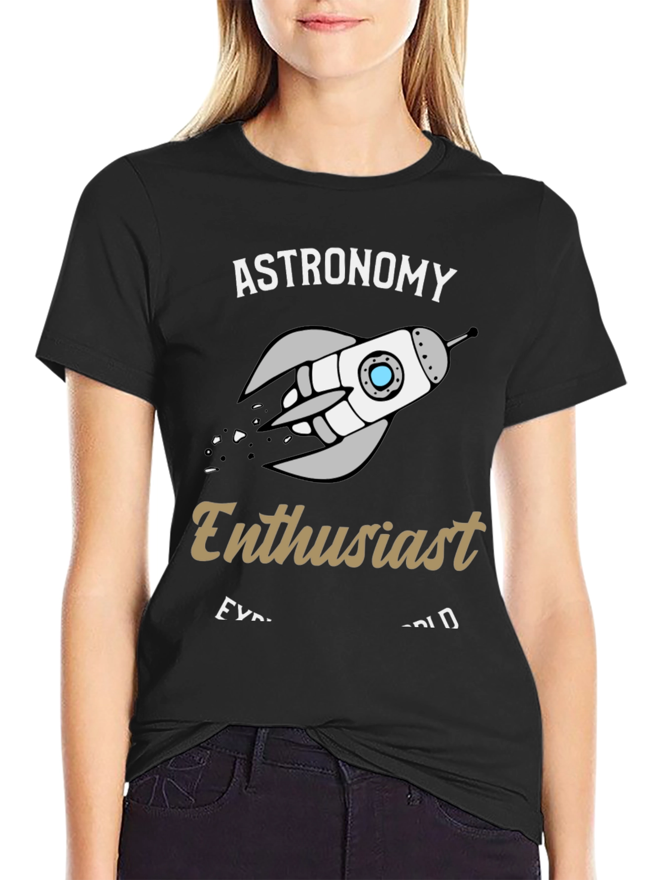 Astronomy Enthusiast Black T-Shirt