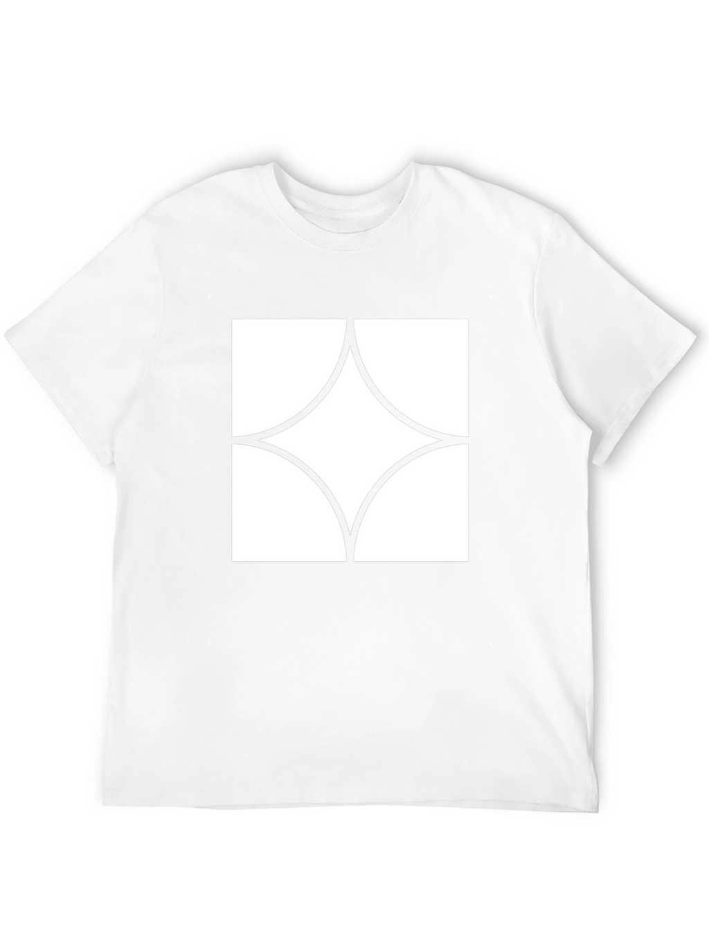 Modern Graphic Tee - Black with White Diamond Design