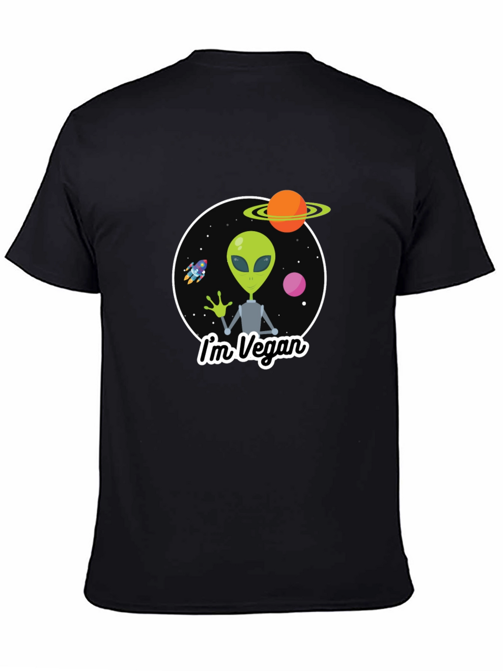 Vegan Alien T-Shirt - Funny Outer Space Tee
