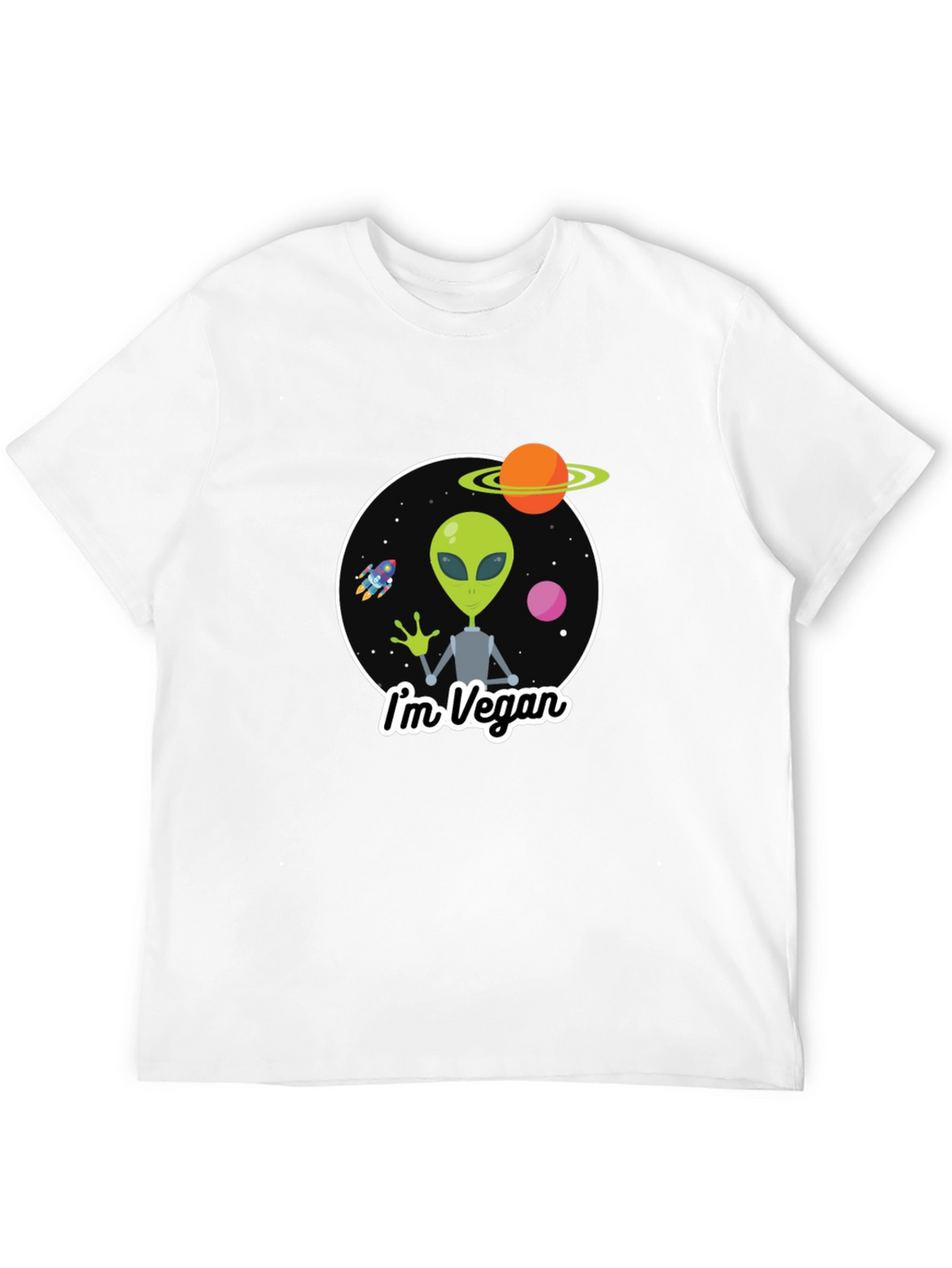 Vegan Alien T-Shirt - Funny Outer Space Tee